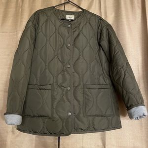 BASS olive puffer jacket